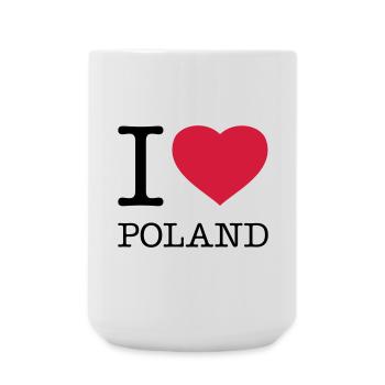 I LOVE POLAND Polen Polska - Large Mug 440 ml - white - Front