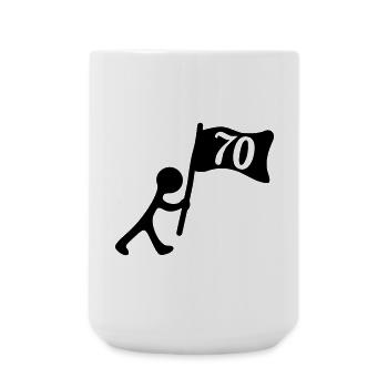 70 years birthday - Large Mug 440 ml - white - Front