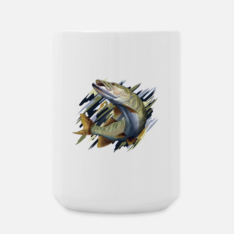 Hecht - Große Tasse 440 ml - Weiß