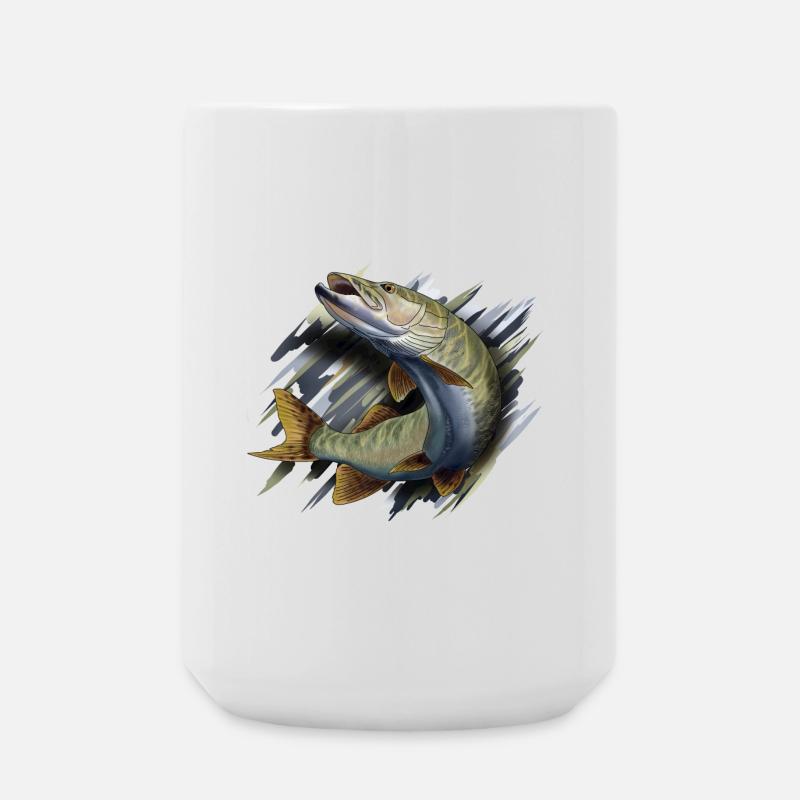 Hecht - Große Tasse 440 ml - Weiß