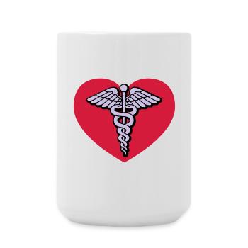 Arzt aus Liebe - Große Tasse 440 ml - Weiß - Vorne