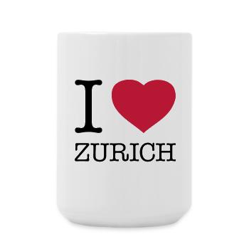 I LOVE ZURICH Zürich - Große Tasse 440 ml - Weiß - Vorne