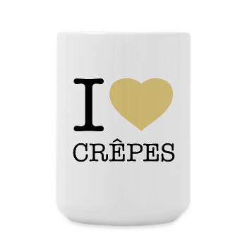 I LOVE CREPES Pancakes - Large Mug 440 ml - white - Front