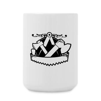 Zimmerer-Emblem - Style, Zimmermann - Große Tasse 440 ml - Weiß - Vorne
