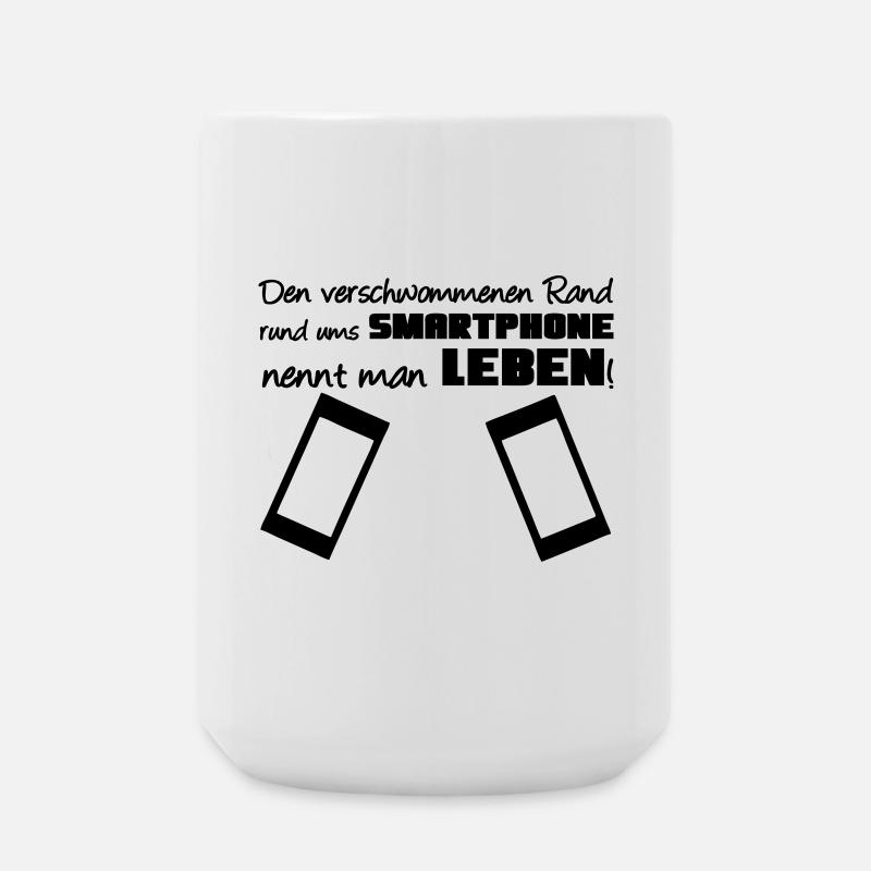Smartphone Spruch Handy Nerd Geschenk lustig - Große Tasse 440 ml - Weiß