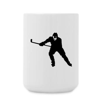 Eishockey - Große Tasse 440 ml - Weiß - Vorne