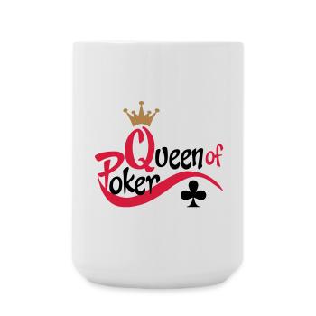 poker queen - Grande tasse 440 ml - blanc - Devant