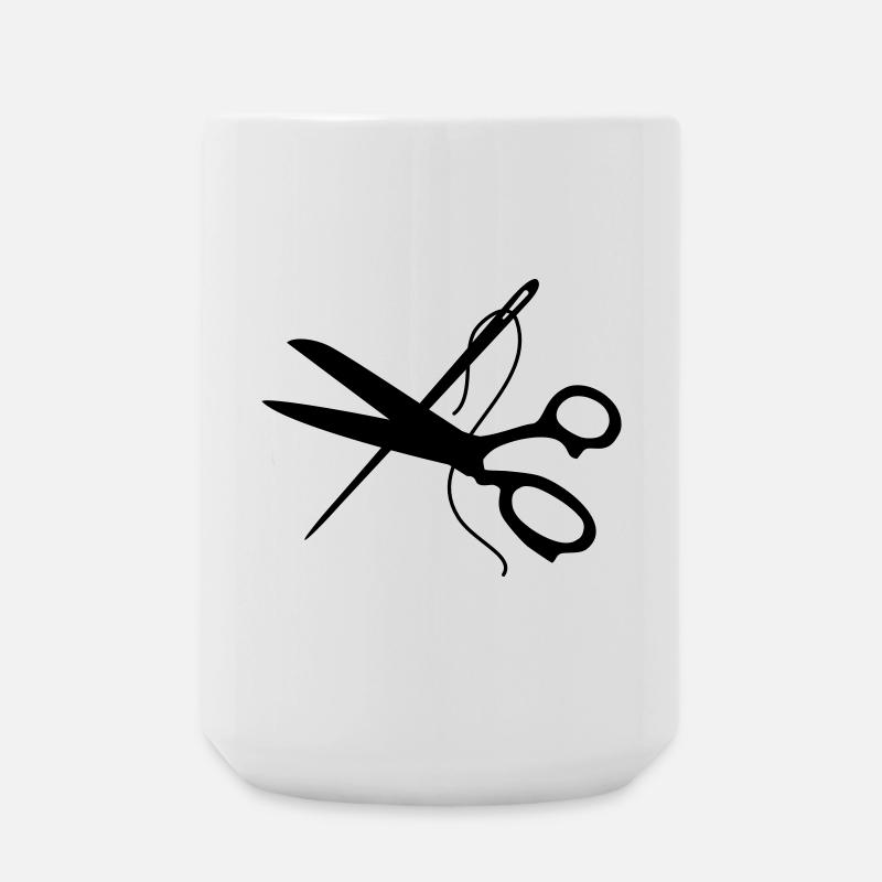 ciseaux - Grande tasse 440 ml - blanc