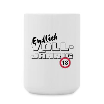 18. Geburtstag ,Volljährig ,Endlich Volljährig(25) - Große Tasse 440 ml - Weiß - Vorne