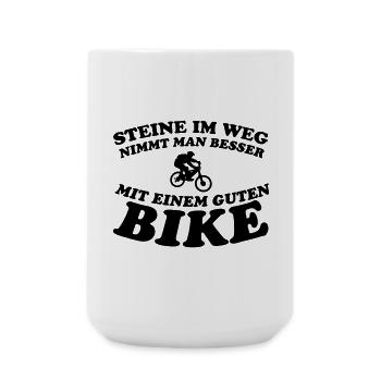 Steine Bike - Große Tasse 440 ml - Weiß - Vorne