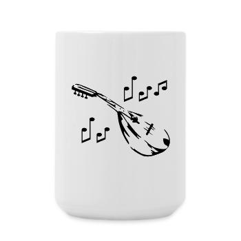 mandoline musik musiker - Große Tasse 440 ml - Weiß - Vorne