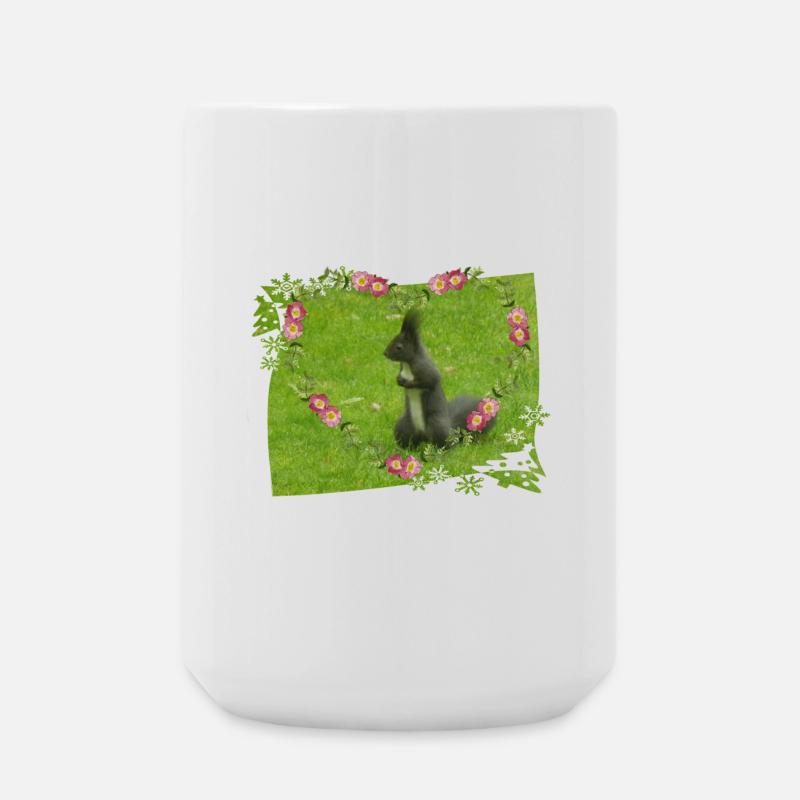 Eichhörnchen Liebe Tiere Tierfreund - Große Tasse 440 ml - Weiß