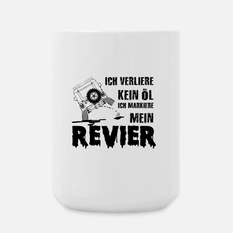 Defender land.rover lustig Geschenk idee - Große Tasse 440 ml - Weiß