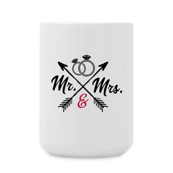 Mr. And Mrs. - Large Mug 440 ml - white - Front