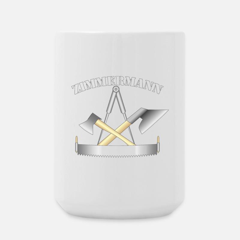 Zunftzeichen der Zimmermänner - Große Tasse 440 ml - Weiß