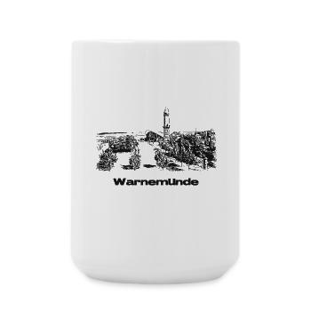 Rostock Warnemünde - Große Tasse 440 ml - Weiß - Vorne