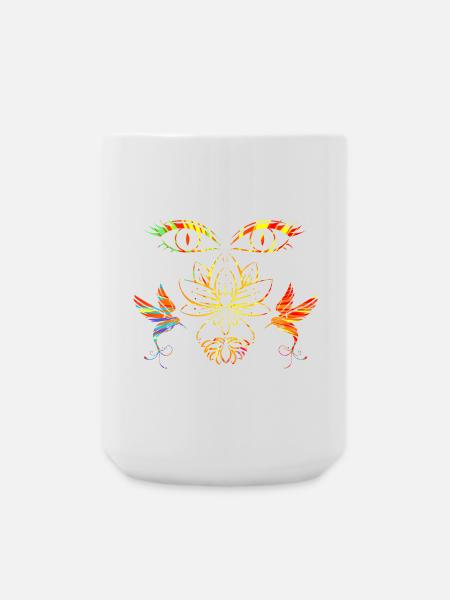 Visage zen - Grande tasse 440 ml - blanc