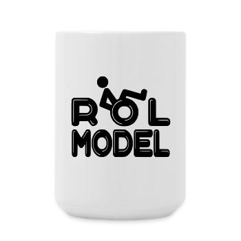 Every wheelchair user is a role model # - Large Mug 440 ml - white - Front