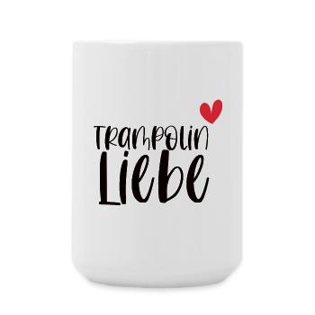 Trampolin Liebe Jumping Fitness Geschenk - Große Tasse 440 ml - Weiß - Vorne