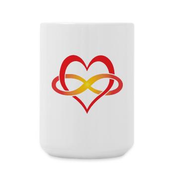 I love you for infinity - Large Mug 440 ml - white - Front