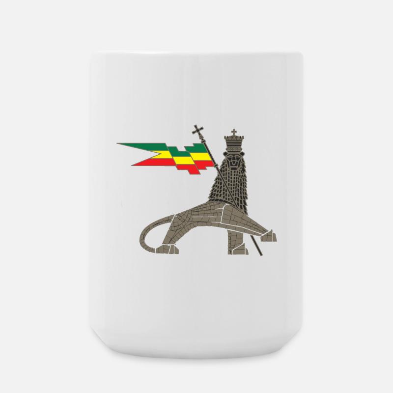 Royal Lion with Ether Flag Bar - Large Mug 440 ml - white