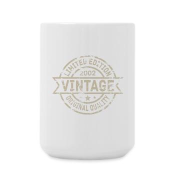 2002 Né Anniversaire Année de naissance millésime - Grande tasse 440 ml - blanc - Devant