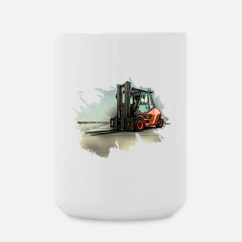 Gabelstapler - Große Tasse 440 ml - Weiß