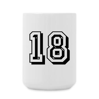 18th birthday of legal age - Large Mug 440 ml - white - Front
