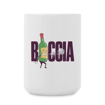 Joueur de boccia Vêtements avec balles de pétanque Boccia - Grande tasse 440 ml - blanc - Devant
