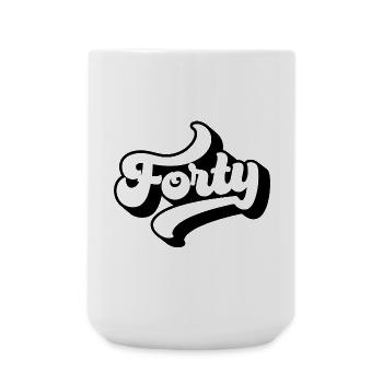 Quarante 40e anniversaire Hommes Femmes 40 ans - Grande tasse 440 ml - blanc - Devant