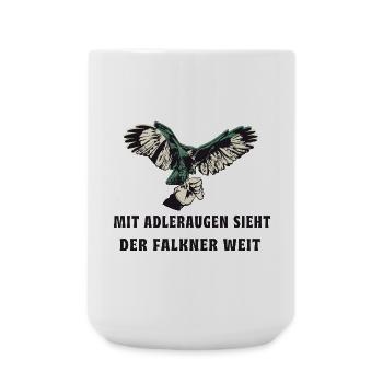 Falknerei Adler Design - Große Tasse 440 ml - Weiß - Vorne