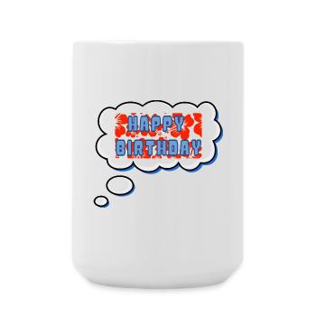 ALLES GUTE ZUM GEBURTSTAG. ALLES GUTE ZUM GEBURTSTAG. JAHRESTAG. - Große Tasse 440 ml - Weiß - Vorne