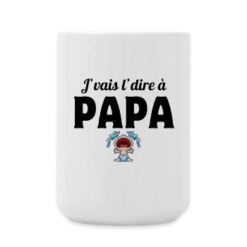j'vais le dire, papa, super papa - Grande tasse 440 ml - blanc - Devant