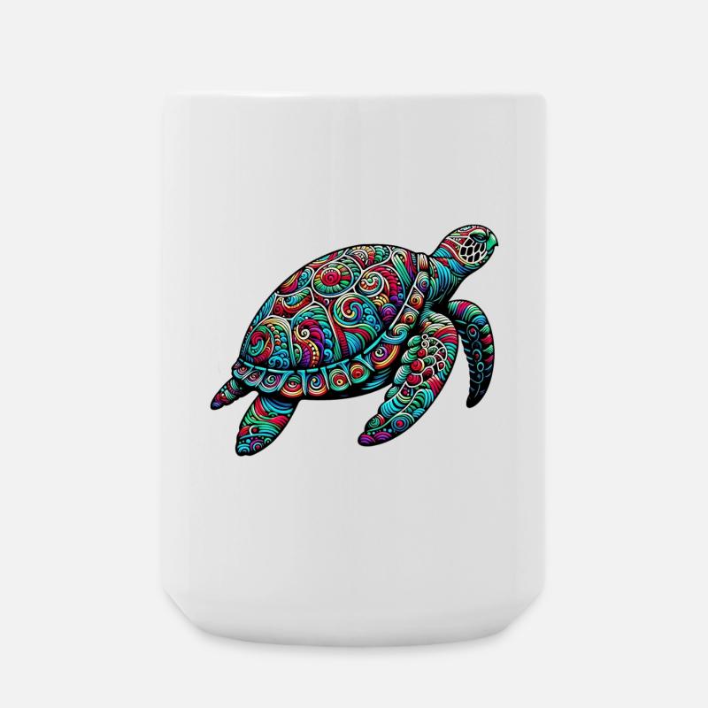 Schildkröte - Große Tasse 440 ml - Weiß
