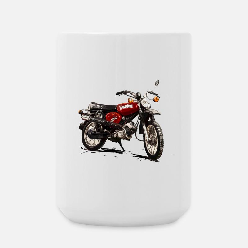 S51 Enduro Simson Motorrad - Große Tasse 440 ml - Weiß
