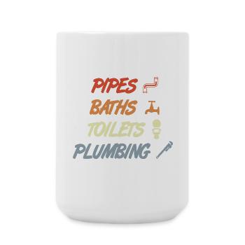 Plomberie - Grande tasse 440 ml - blanc - Devant