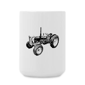 Tracteur Super Major 6 - Grande tasse 440 ml - blanc - Devant