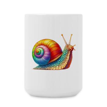 Schnecke - Große Tasse 440 ml - Weiß - Vorne