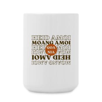 heid amoi moang amoi goa nia - heute morgen nie - Große Tasse 440 ml - Weiß - Vorne