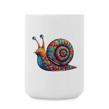 Schnecke - Große Tasse 440 ml - Weiß - Vorne