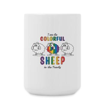 The Colorful Sheep - Large Mug 440 ml - white - Front