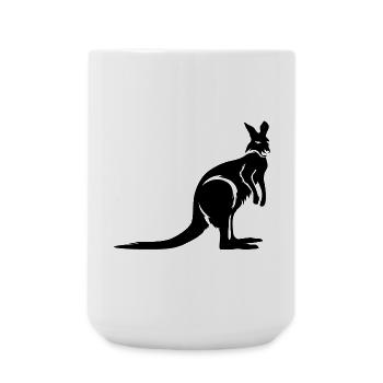 Icône d’illustration du logo animal kangourou d’Australie - Grande tasse 440 ml - blanc - Devant
