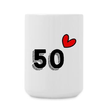 50. 50 YEARS. 50th ANNIVERSARY. 50 YEARS ANNIVERSARY. - Large Mug 440 ml - white - Front