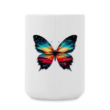 Schmetterling - Große Tasse 440 ml - Weiß - Vorne
