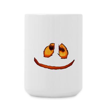 Visage de citrouille Halloween - Grande tasse 440 ml - blanc - Devant