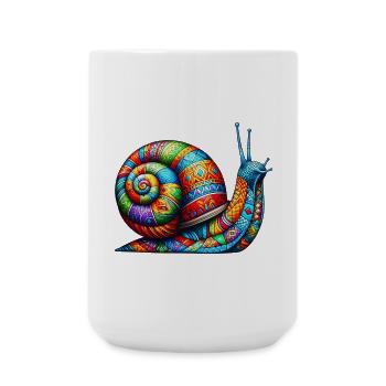 Schnecke - Große Tasse 440 ml - Weiß - Vorne