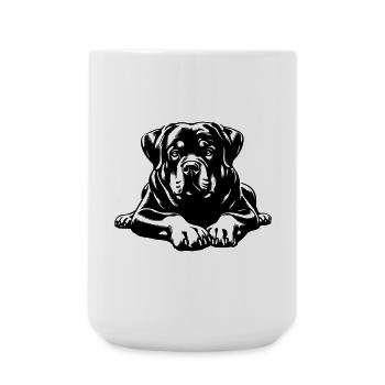 Rottweiler - Große Tasse 440 ml - Weiß - Vorne