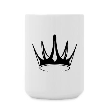 Queen/King Crown Customizable - Large Mug 440 ml - white - Front