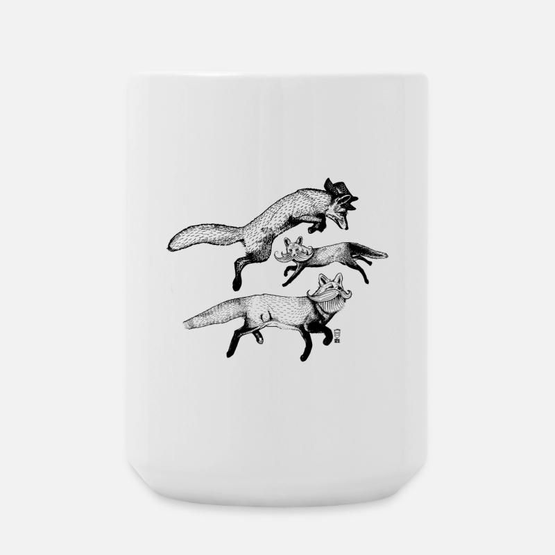 The 3 Foxes - Large Mug 440 ml - white