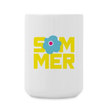 Summer Holiday Holiday Time Flower Blossom - Large Mug 440 ml - white - Front